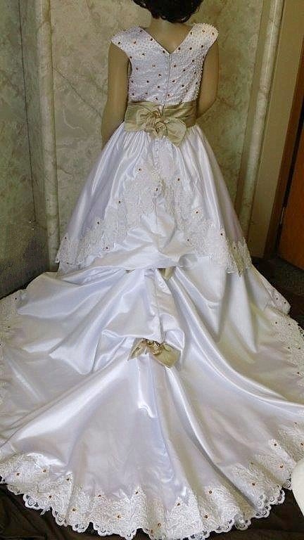 flower girl dress with train